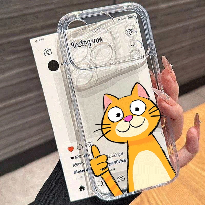 Xiaomi Redmi Note 13 - Cute Cartoon Orange Cat Phone Case