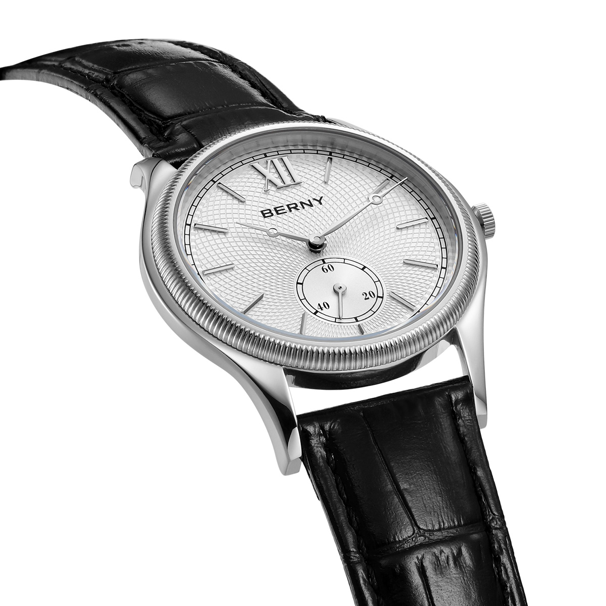 BERNY Men's Watches Luxury Cla - Leather Classic Strap 评论和价格