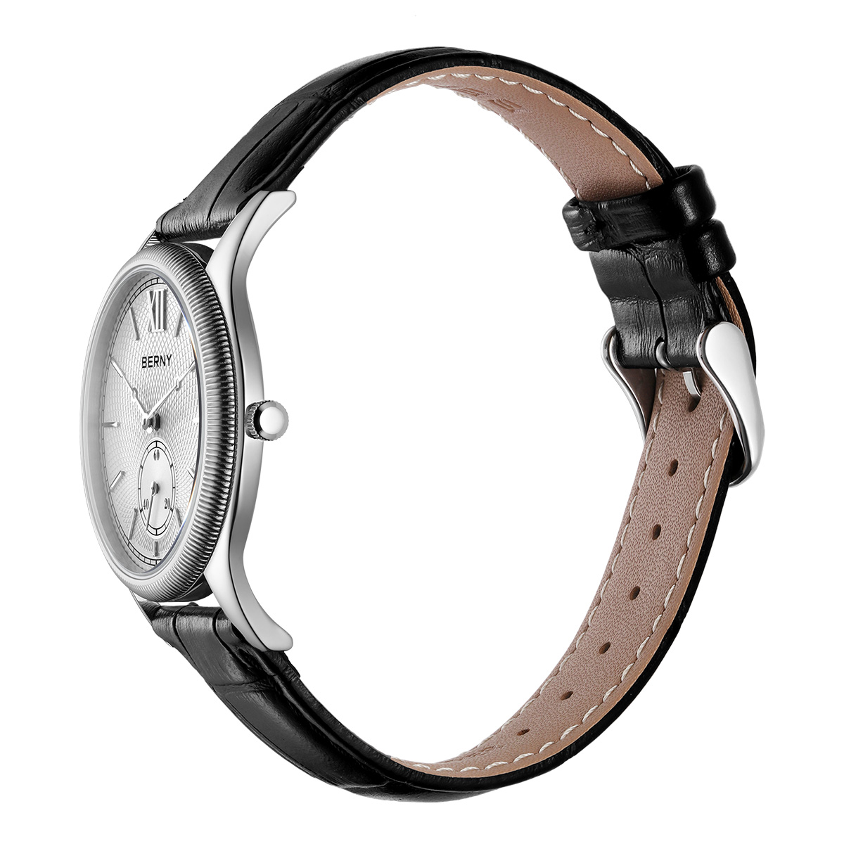 BERNY Men's Watches Luxury Cla - Leather Classic Strap 评论和价格