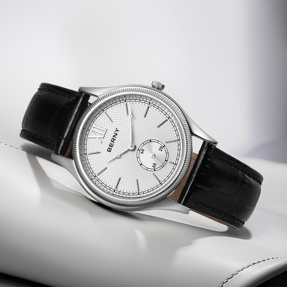 BERNY Men's Watches Luxury Cla - Leather Classic Strap 评论和价格