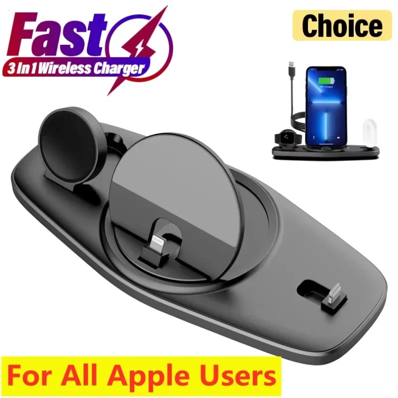 3 In 1 Fast Wireless Charger C - Smartwatch X12 评论和价格