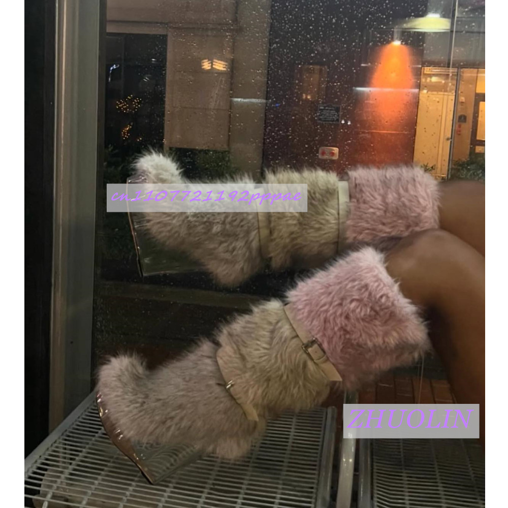 Winter Gradient Furry Transpar - Leather Classic Strap 评论和价格