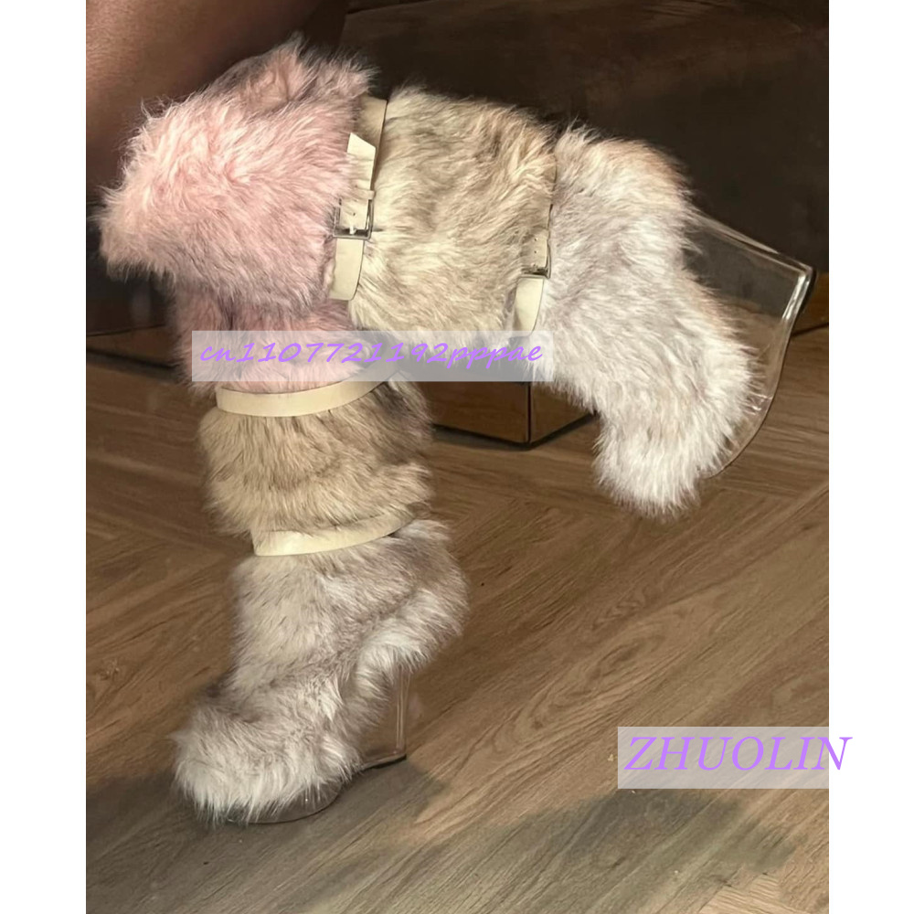 Winter Gradient Furry Transpar - Leather Classic Strap 评论和价格