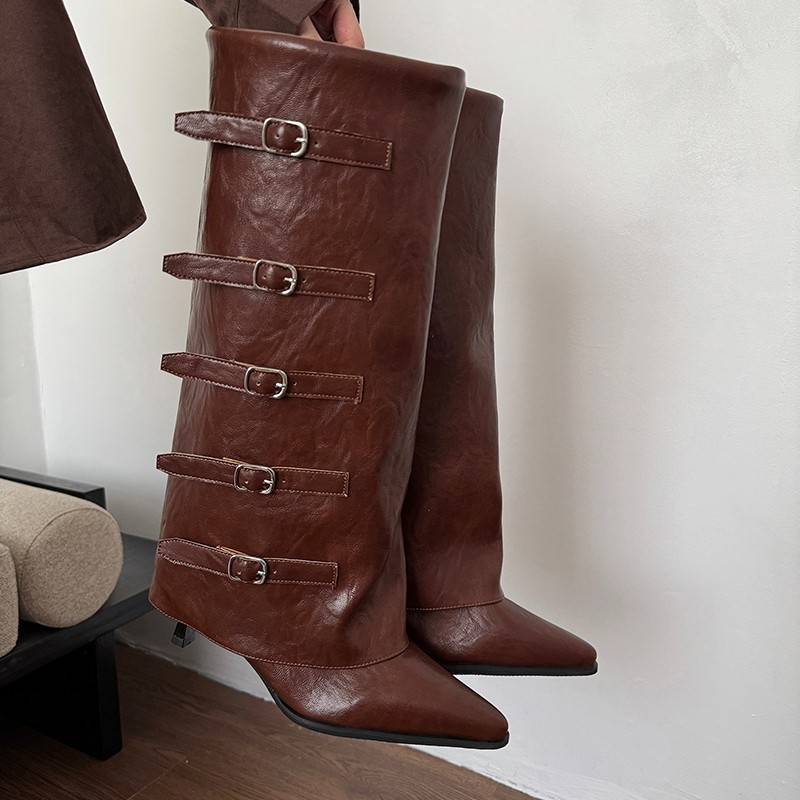 New Autumn Winter Pointed Toe  - Leather Classic Strap 评论和价格