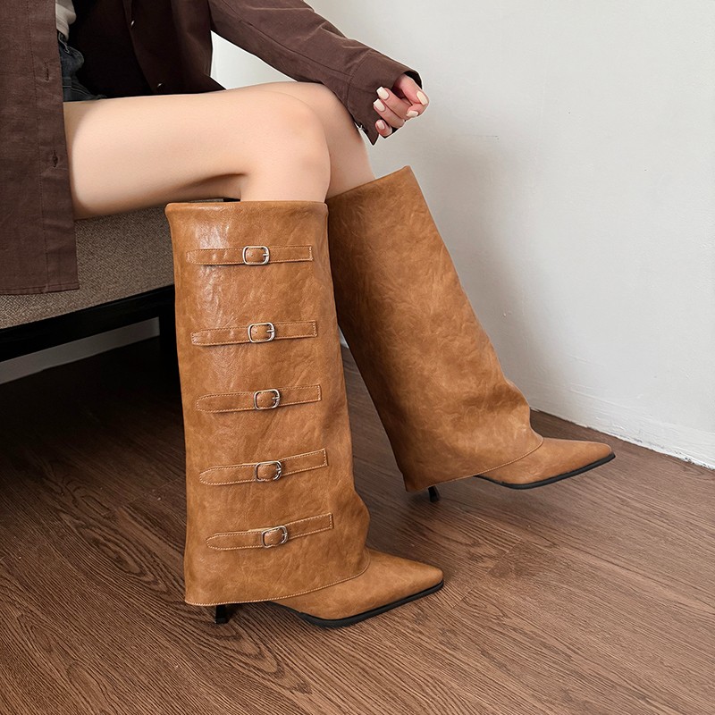 New Autumn Winter Pointed Toe  - Leather Classic Strap 评论和价格