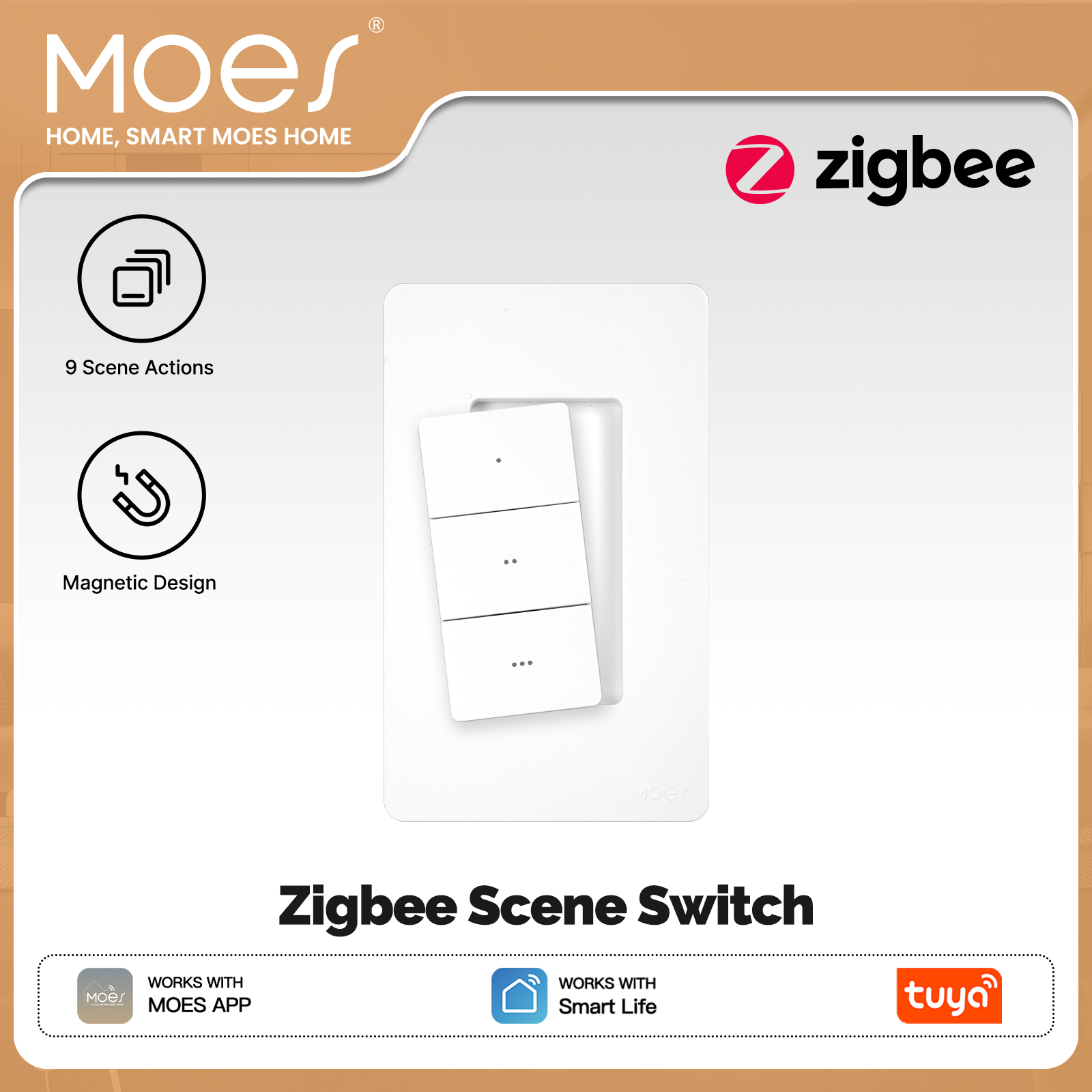 MOES Tuya Zigbee Smart Wireles - Smart Accessories 评论和价格