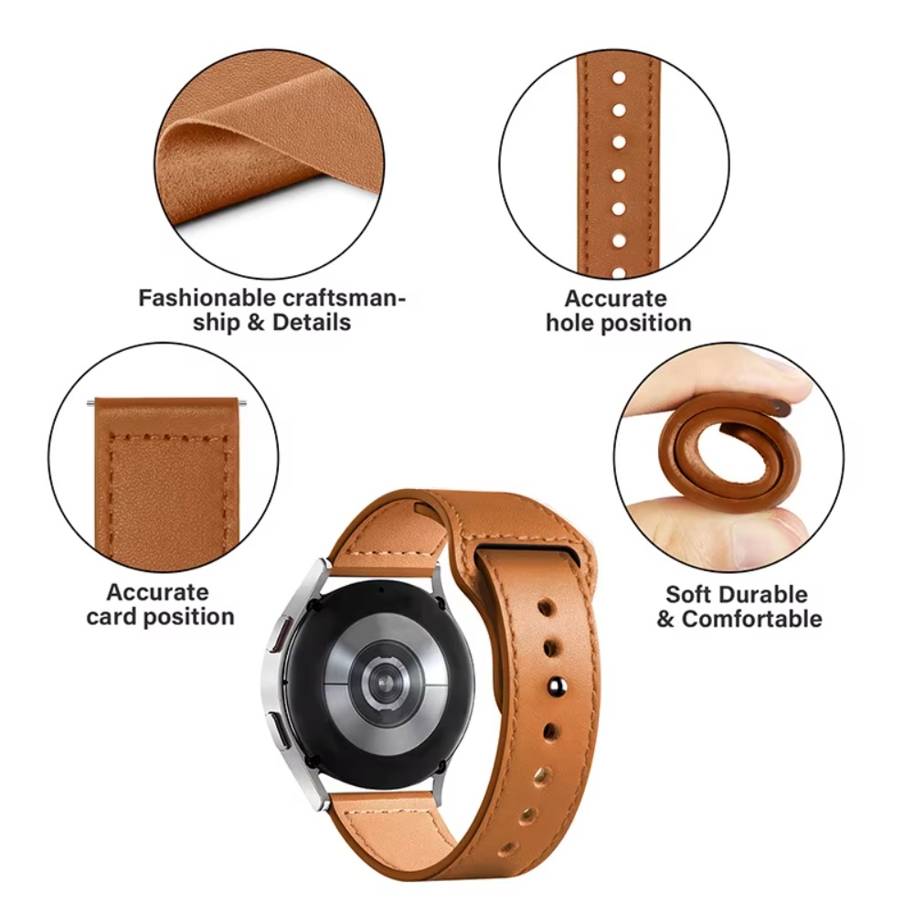 20mm 22mm Lug PU Leather Watch - Titan Smartwatch Accessories 评论和价格
