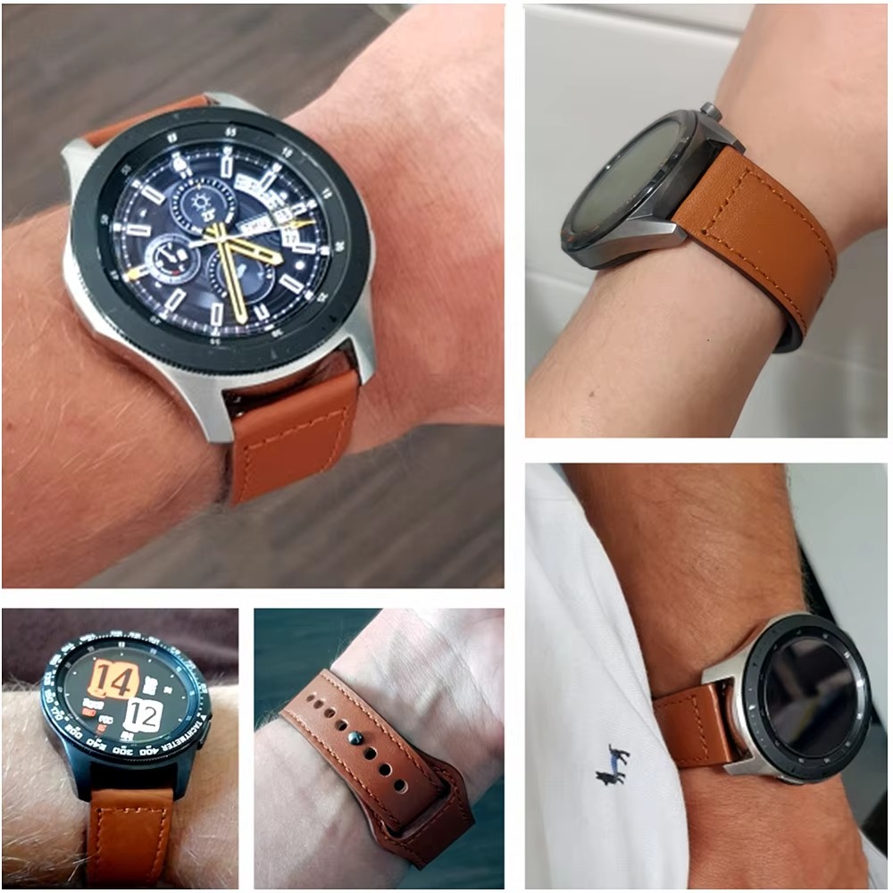 20mm 22mm Lug PU Leather Watch - Titan Smartwatch Accessories 评论和价格
