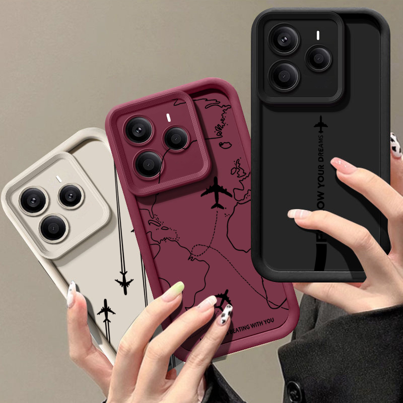 Airplane Route Pattern TPU Pho - Xiaomi Redmi Note 13 评论和价格
